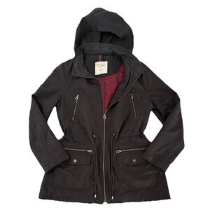 Tommy Hilfiger American Classic Chic Woman's Hooded Anorak Jacket Black, Size M